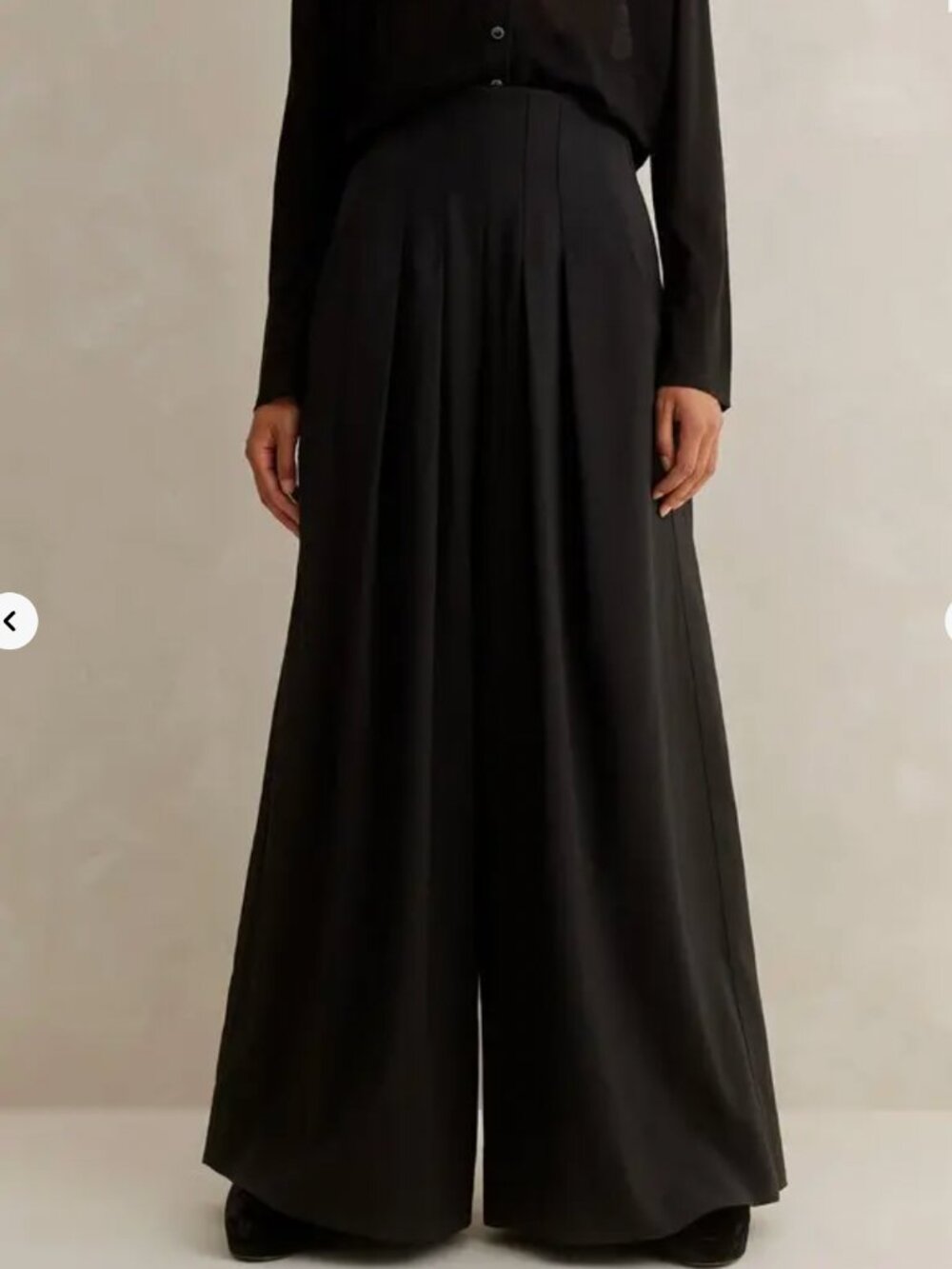 ME+EM's Black Ultra-Wide Corset Waist Pant SIZE ^